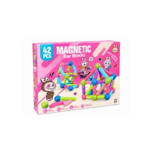 42Pcs Magnetic sticks(pink)