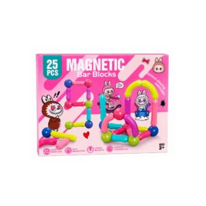 25Pcs Magnetic sticks (pink)